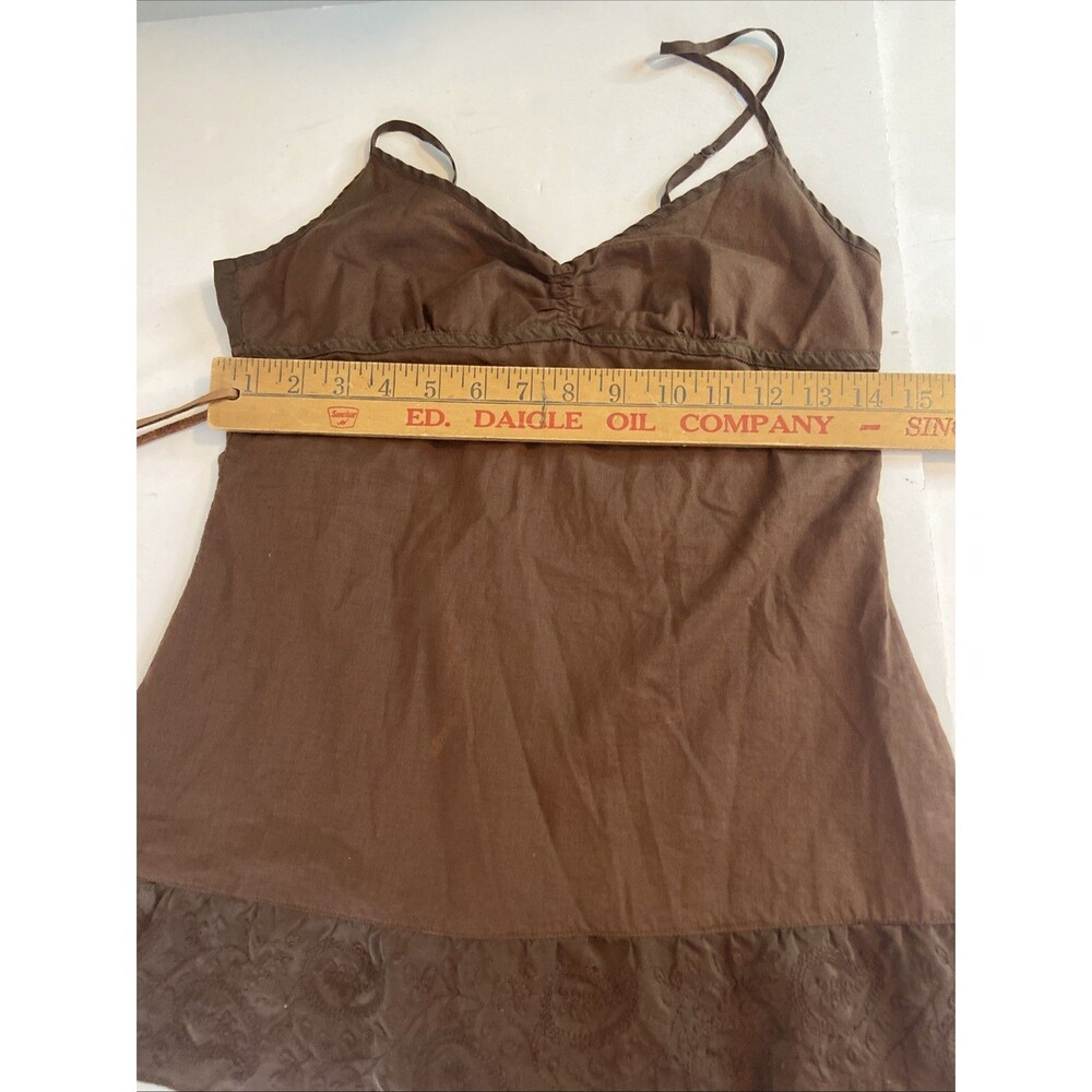 Y2K Hollister Brown Babydoll Tie Back Tank Top | Women’s Sz Sm Adjustable Strap - Picture 11 of 11